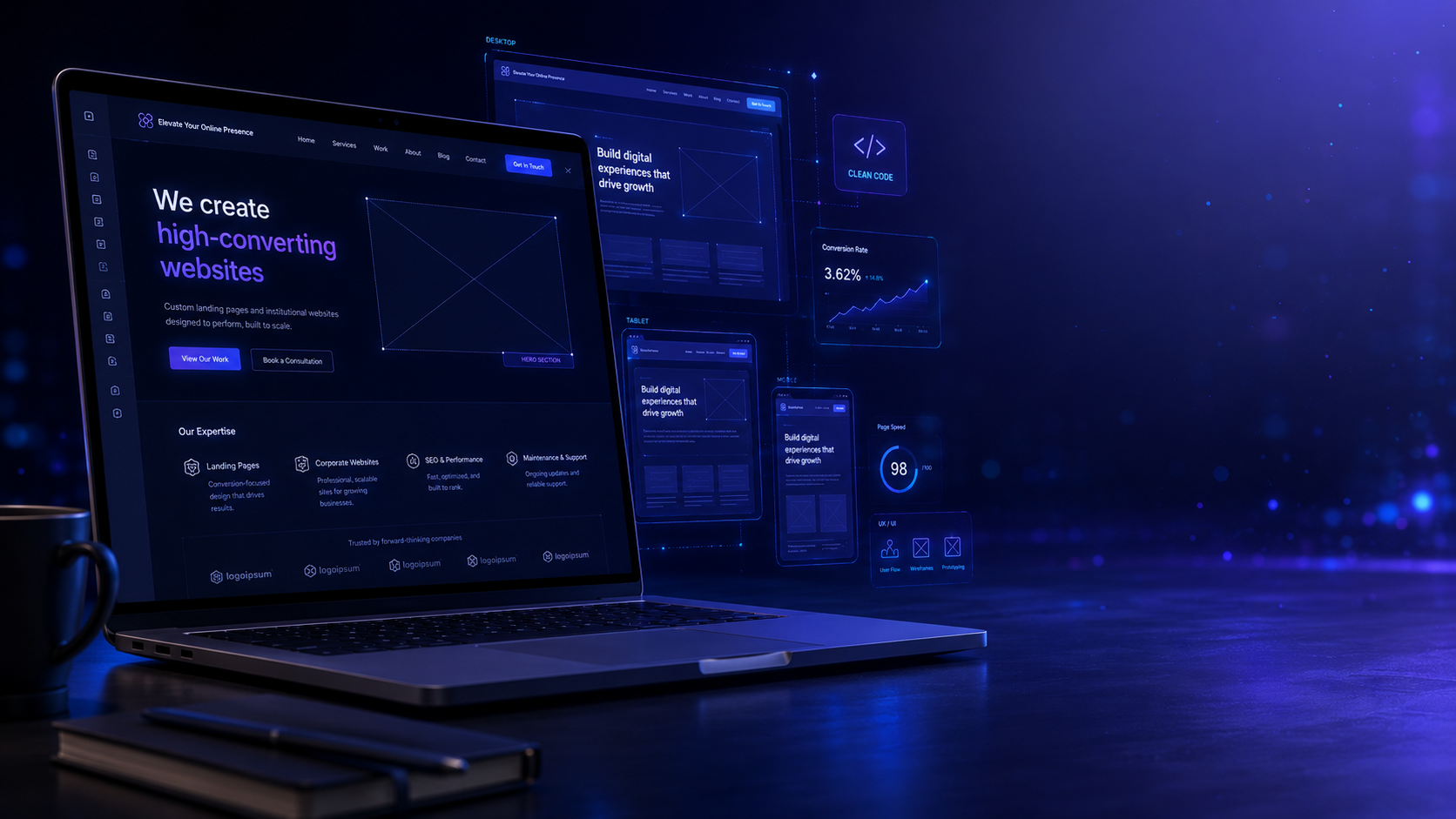 Sites Institucionais e Landing Pages